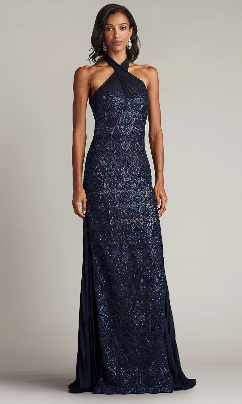 Tadashi Shoji CFC24347L - Embellished Halter Evening Gown