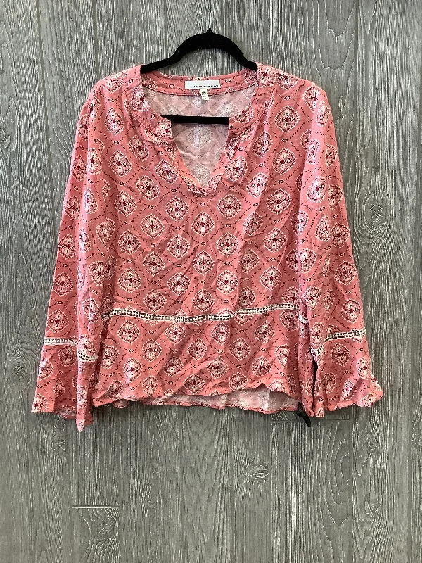 Top Long Sleeve By Clothes Mentor In Pink, Size: L