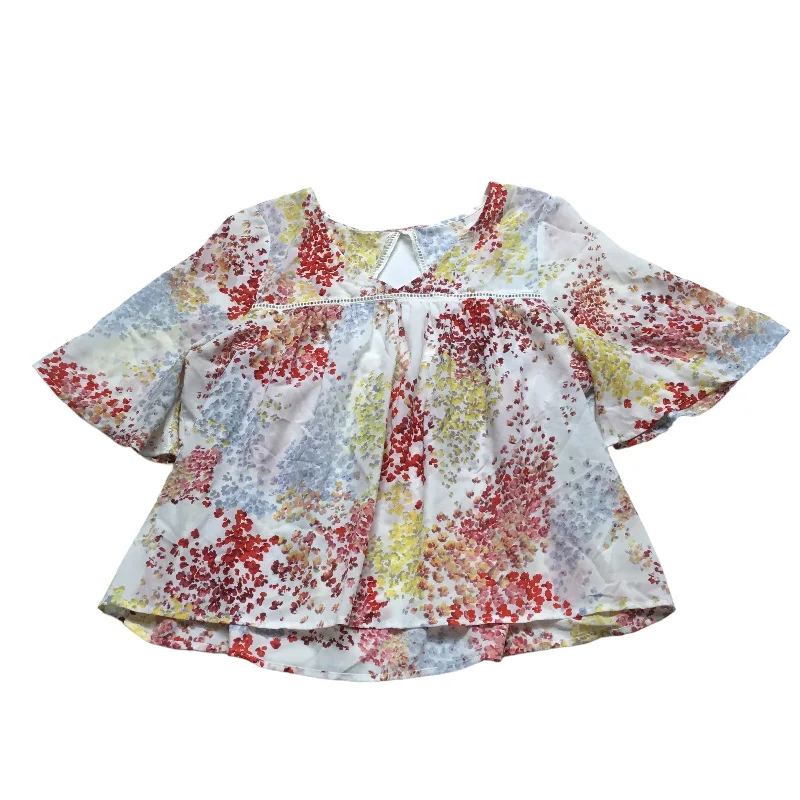 Multi-colored Top Short Sleeve Jack, Size M