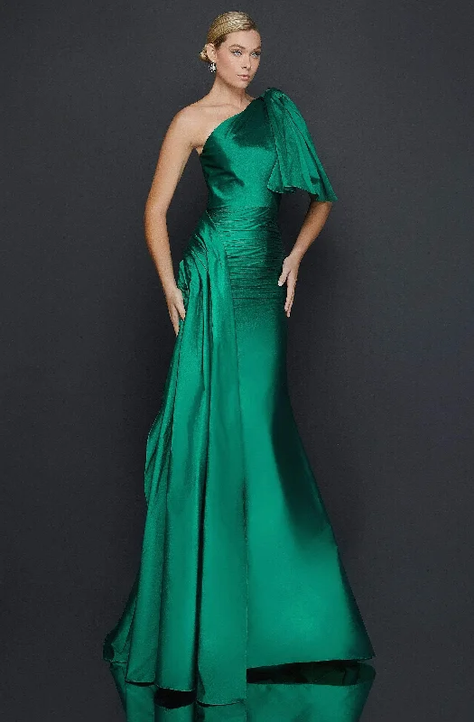 Terani Couture 2011E2044 - Ruched Asymmetric Evening Dress