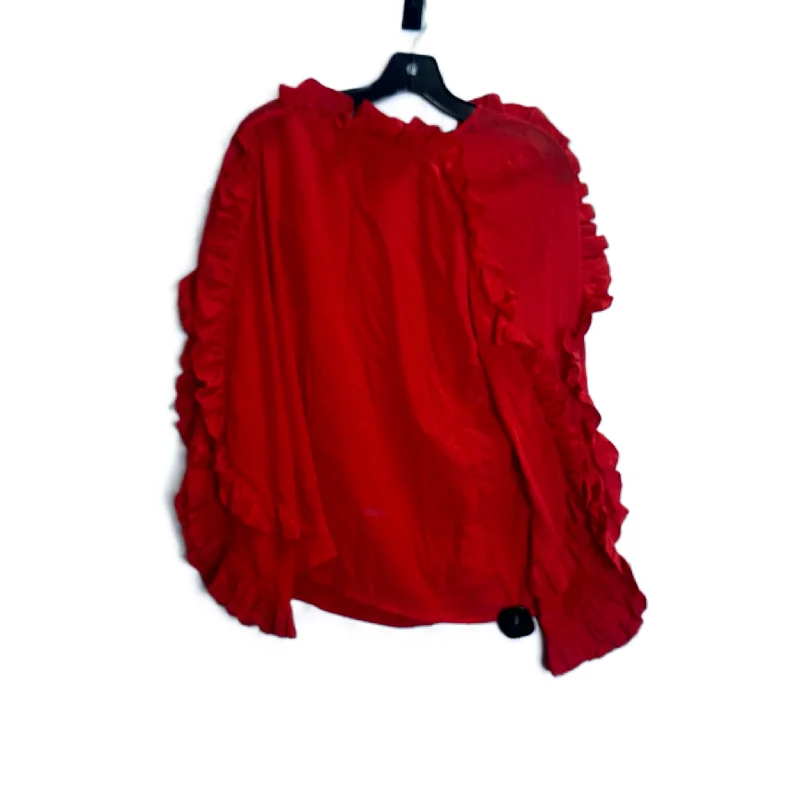 Top Long Sleeve By Chelsea and Walker In Red, Size: 10