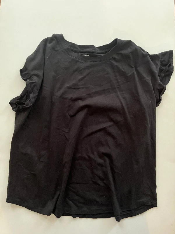 Black Top Short Sleeve Basic Crown And Ivy, Size Xl