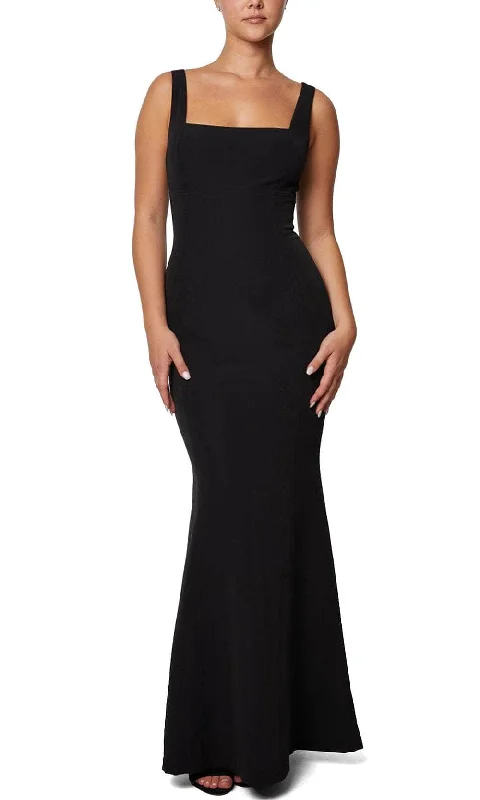 Laundry HT01W26 - Square Neck Fitted Evening Gown