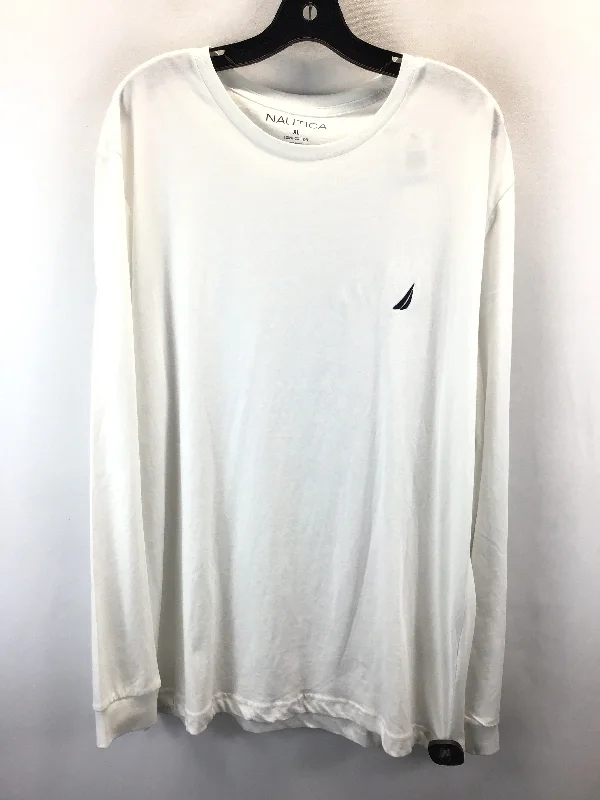 Top Long Sleeve Basic By Nautica In White, Size: Xl