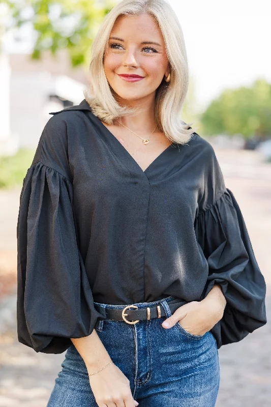 You've Got It All Black Blouse