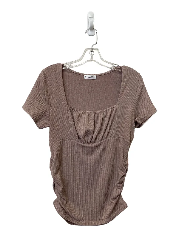 Mauve Top Short Sleeve Clothes Mentor, Size L