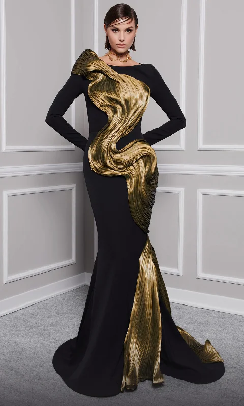 MNM Couture 2730A - Textured Mermaid Evening Gown