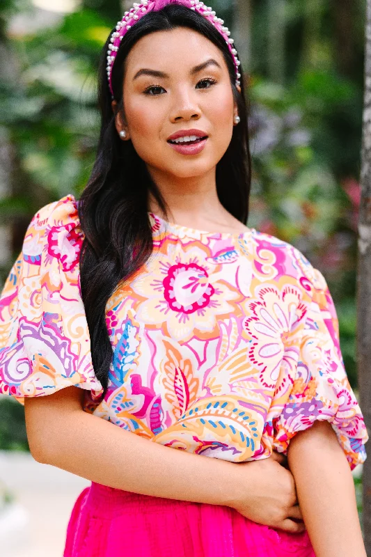 Doing The Most Orange Paisley Blouse