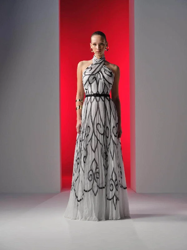 MNM Couture N0614 - Printed A-Line Evening Gown