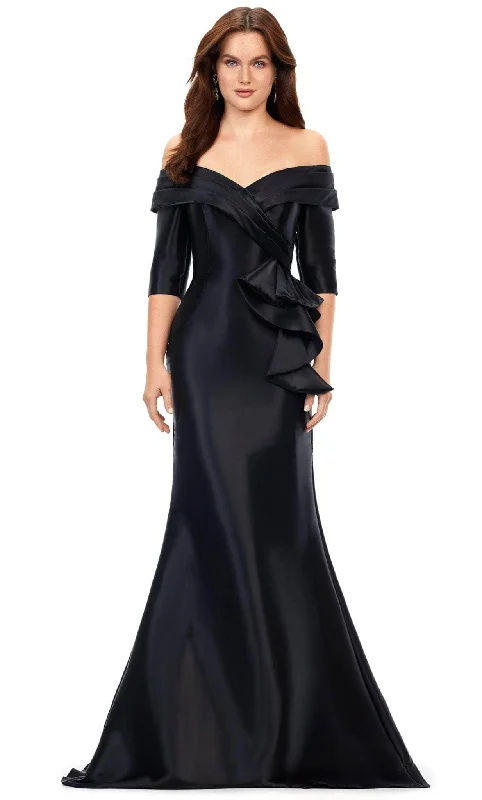 Ashley Lauren 11324 - Quarter Sleeve Off Shoulder Evening Gown