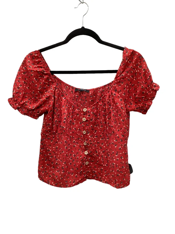 Red Top Short Sleeve Papaya, Size M