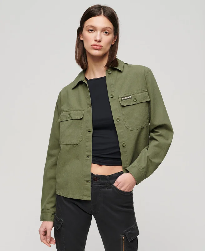 Embellished Military Jacket | Army Green