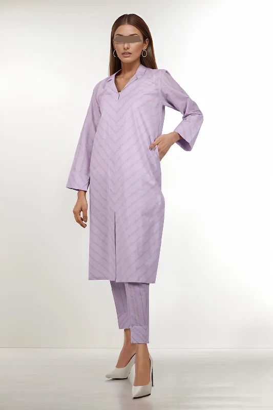 Solid Slub Viscose Stitched 2 Piece (Shirt/Trouser)