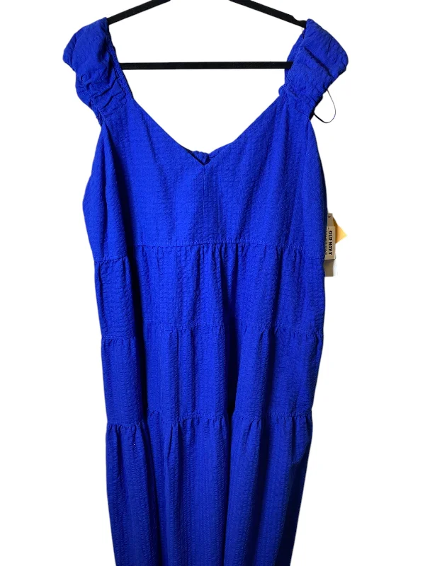 Dress Casual Maxi By Old Navy In Blue, Size: Xxl