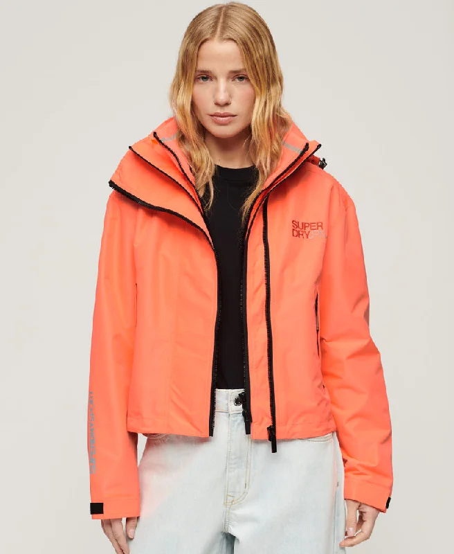 Hooded Embroidered Sd Windbreaker Jacket | Pastelline Coral