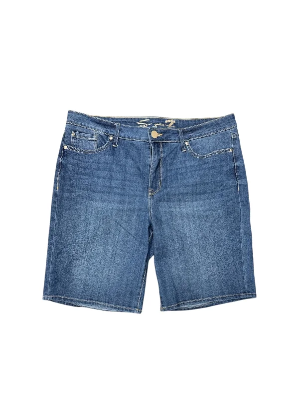 Shorts By 7 For All Mankind In Blue Denim, Size: 16