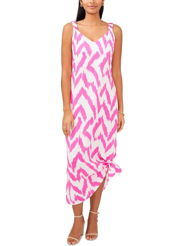 Womens Woven Printed Maxi Dress