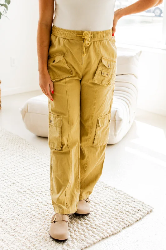 Freya Utility Cargo Pants | Mustard