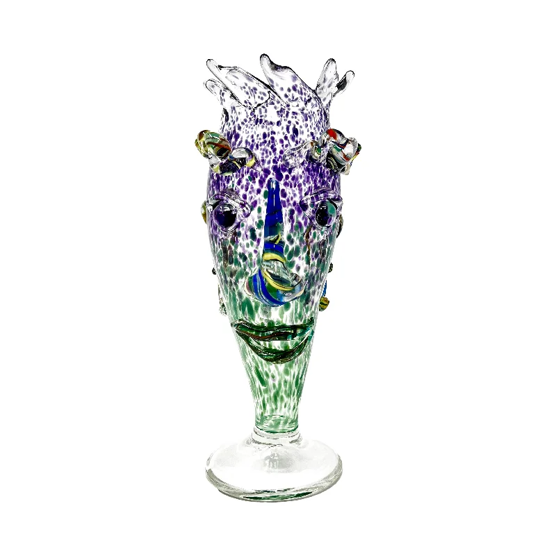 Art Glass Face Vase