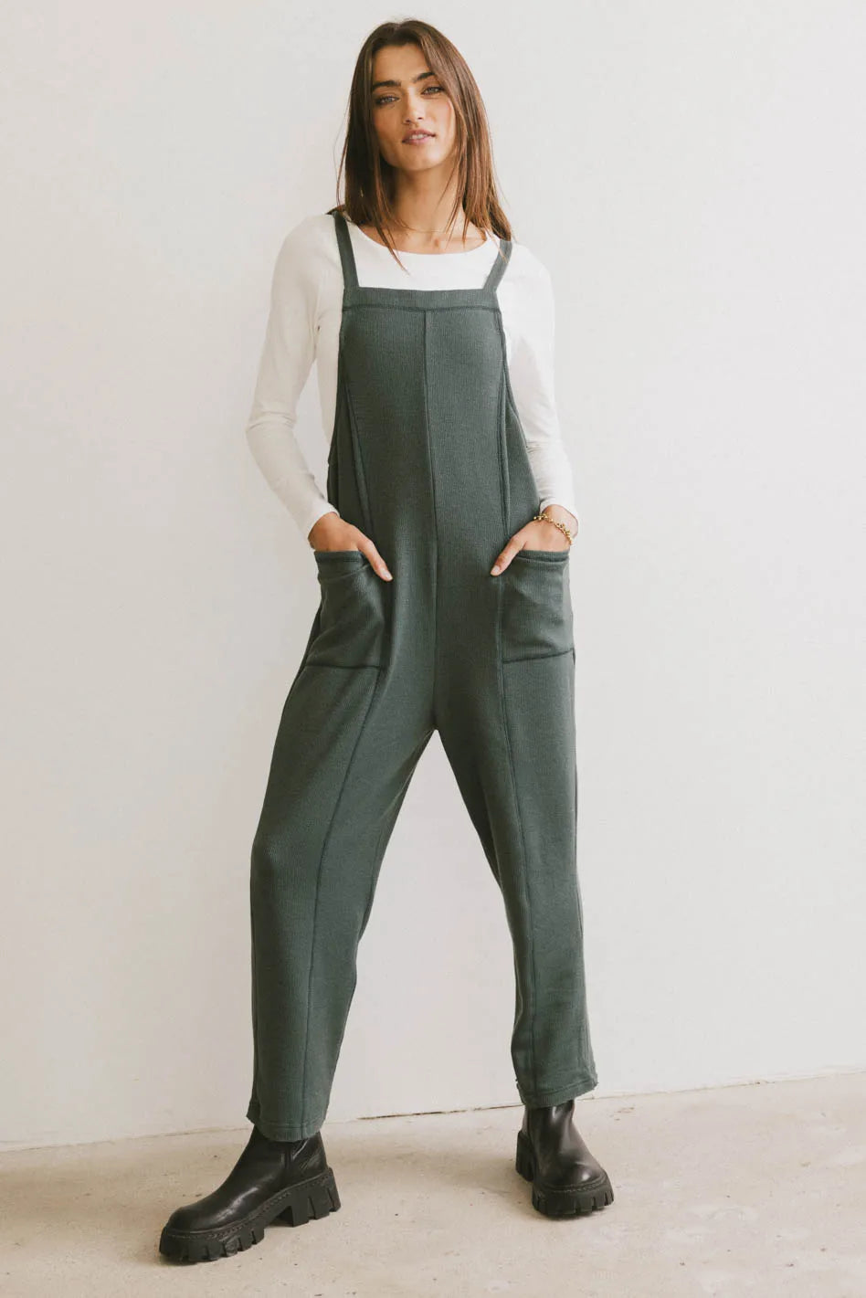 Kestrel Knit Overall in Moss