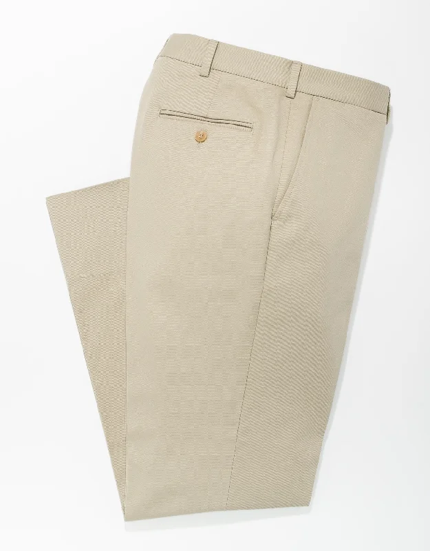 KHAKI COTTON CHINO PANTS - CLASSIC FIT