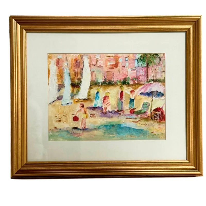 "Kids on Beach" Signed