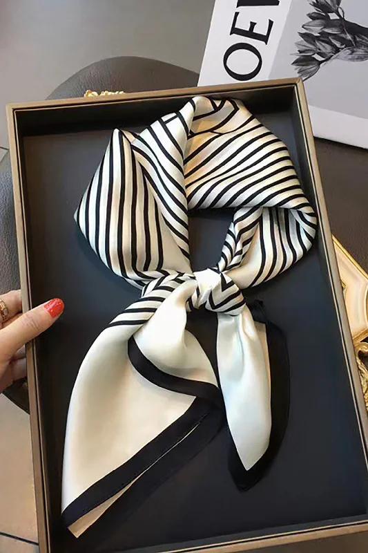 Striped Silk Scarf