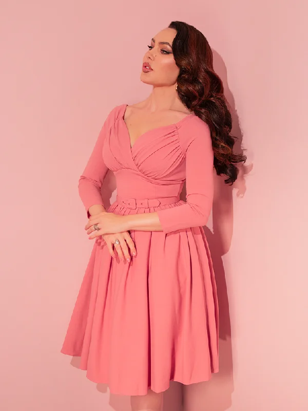 COMING BACK SOON - Starlet Swing Dress in Rose Pink - Vixen by Micheline Pitt