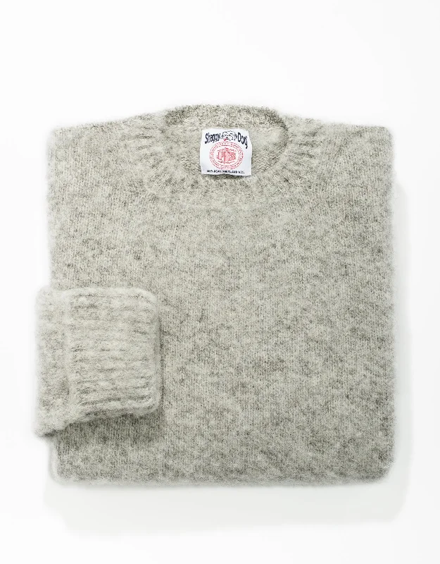 SHAGGY DOG SWEATER LIGHT GREY - CLASSIC FIT