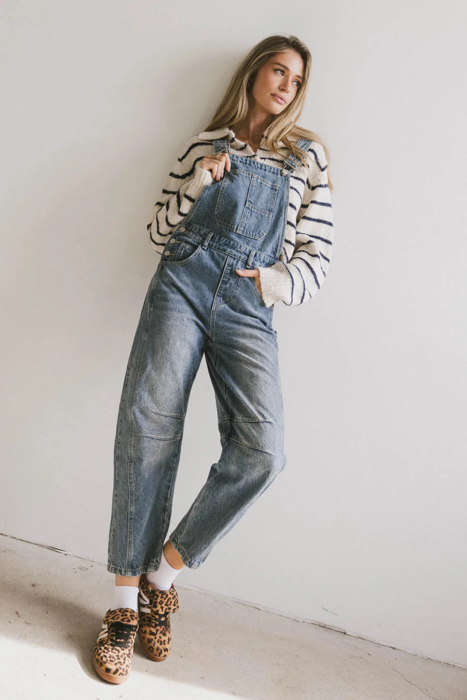 Tansy Denim Overalls in Medium Wash