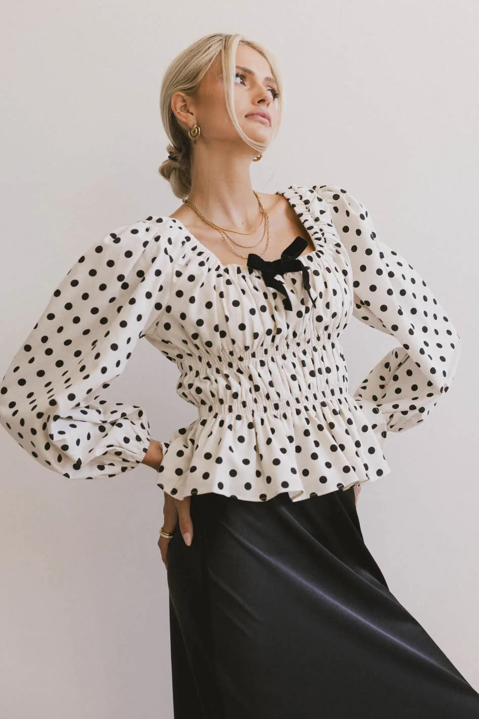 The Velveteen Bow Blouse