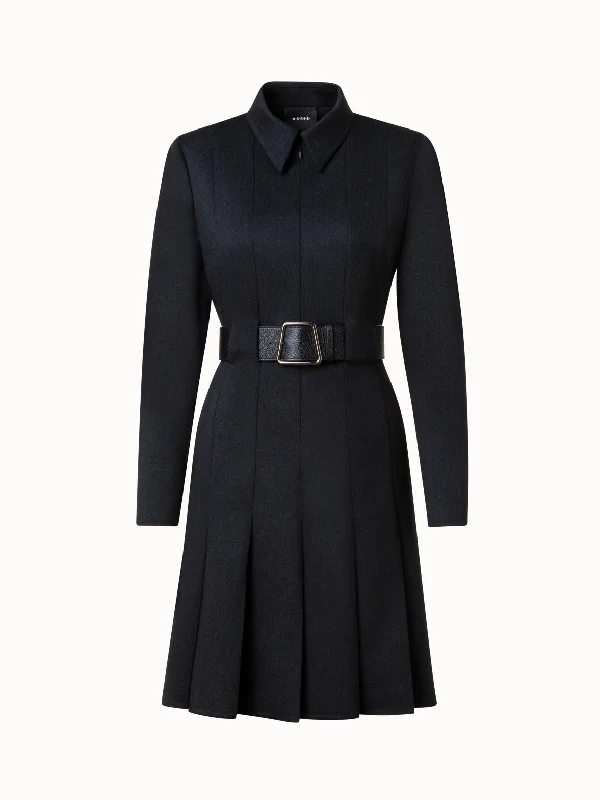 Wool Stretch Double-Face Dress