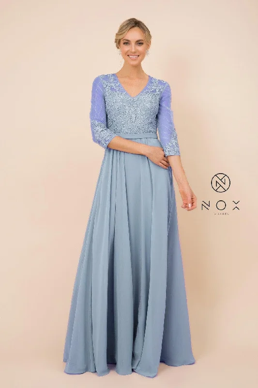 Long Formal Gown Embellished Bodice Dress