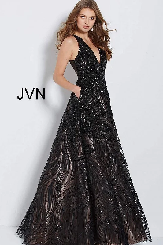 Jovani 60641 Long Formal V Neck Ball Gown Sale