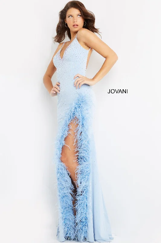 Jovani 08283 Spaghetti Strap Long Formal Gown