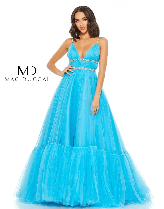 Mac Duggal 67557 Prom Long Beaded Waist Ball Gown