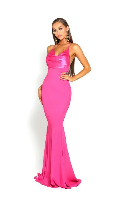 Portia And Scarlett 1911 Halter Long Mermaid Gown