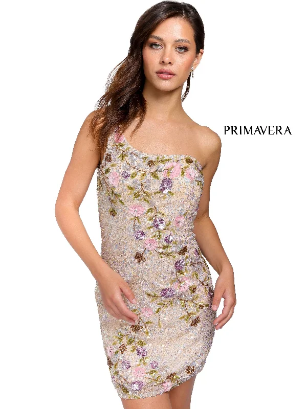 Primavera Couture Prom Floral Sexy Short Dress 3703