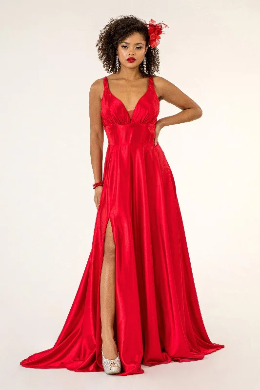 Sleeveless Red Long Prom Dress Sale