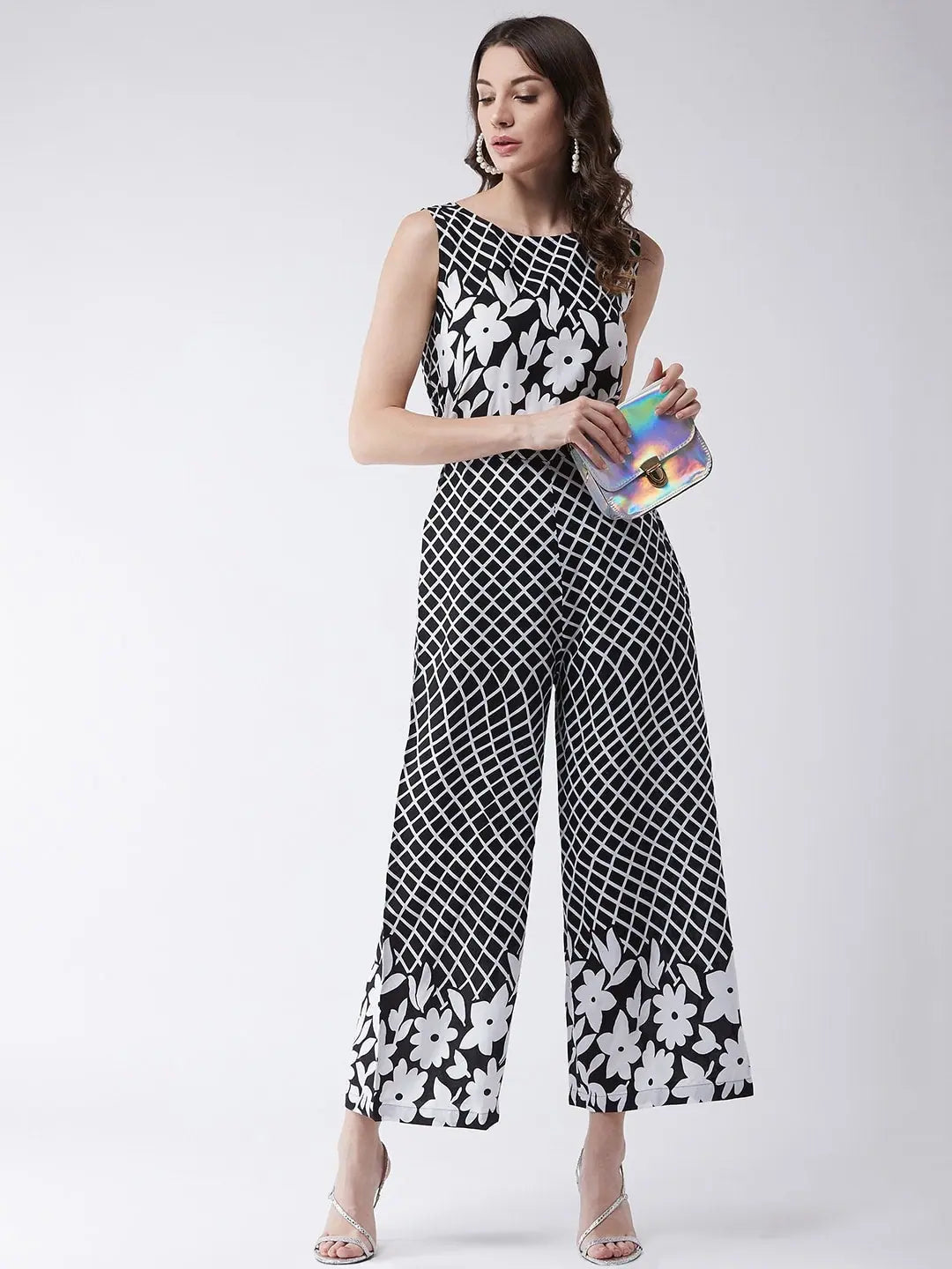 Black Printed Monocromatic Jumpsuit